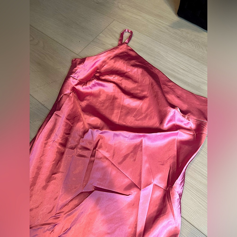 Pink silk dress